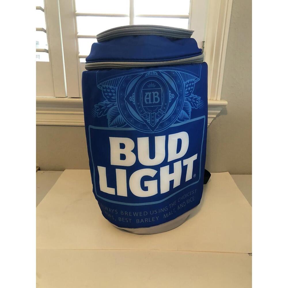 Bud Light Bluetooth Can Shape Cooler Speaker Bag Blue Backpack 24 cans
